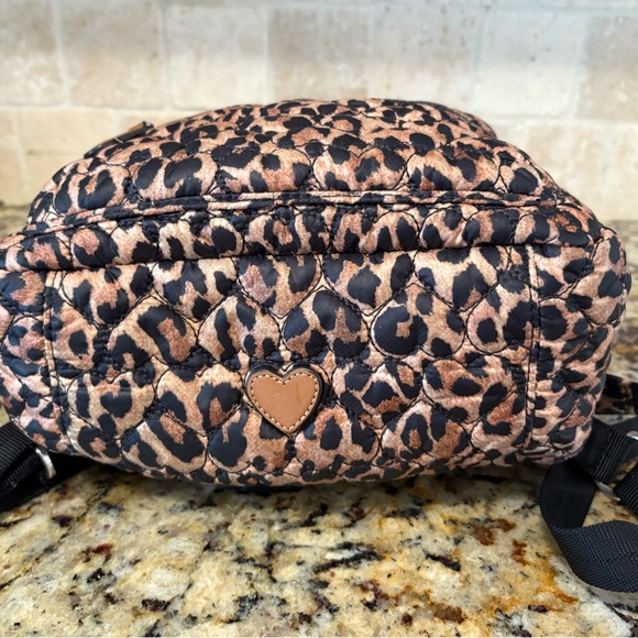 ECU Brighton Heart to Heart Kingston Quilted Leopard Backpack - Picture 2 of 10